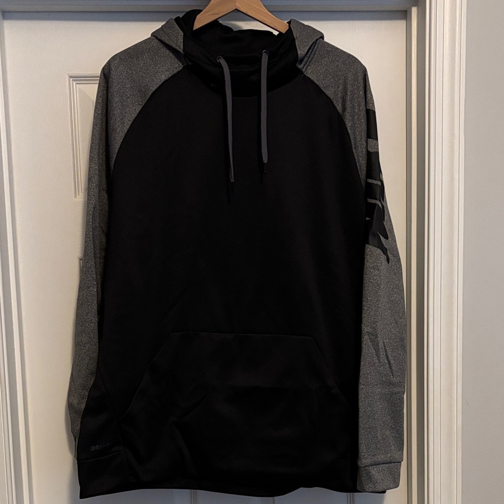 Nike Black and Gray Men's Hoodie